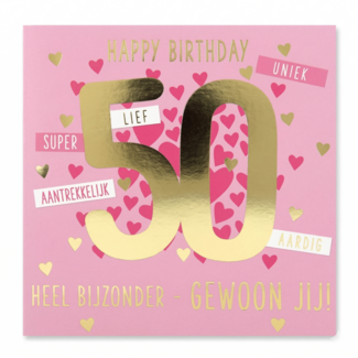 Depesche Kaart - Leeftijd & muziek - 50 jaar - Heel bijzonder, gewoon jij - 043A.
