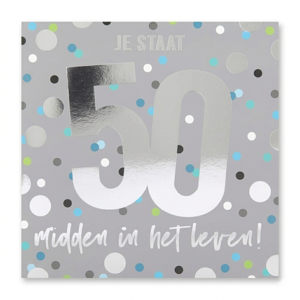 Kaart - Leeftijd & muziek - 50 jaar - Je staat midden in het leven - 044A.