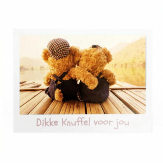 Artige Kaart - Dikke knuffel voor jou - Little wishes - ECLT19-A