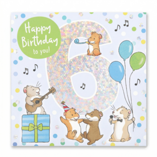 Depesche Kaart - 6 jaar - Hamsters - Leeftijd & muziek - 012A.
