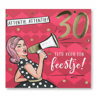 Depesche Kaart - 30, tijd voor een feestje - Pop-up, licht & muziek - 003A.