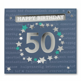 Depesche Kaart - 50, happy birthday - Pop-up, licht & muziek - 008A.