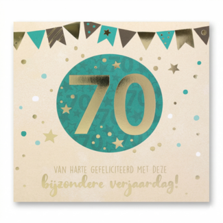 Depesche Kaart - 70, van harte gefeliciteerd - Pop-up, licht & muziek - 011A.