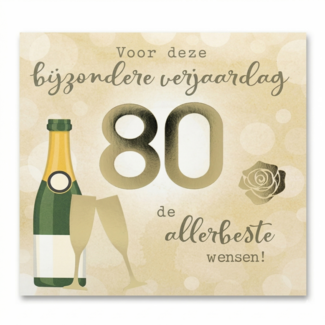 Depesche Kaart - Pop-up, licht & muziek - 80, bijzondere verjaardag - 012A.