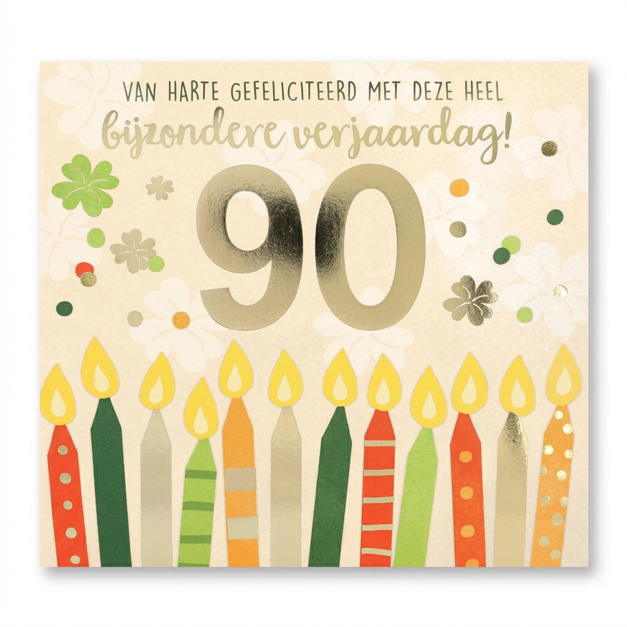 Kaart - Pop-up, licht & muziek - 90, bijzondere verjaardag - 013A.