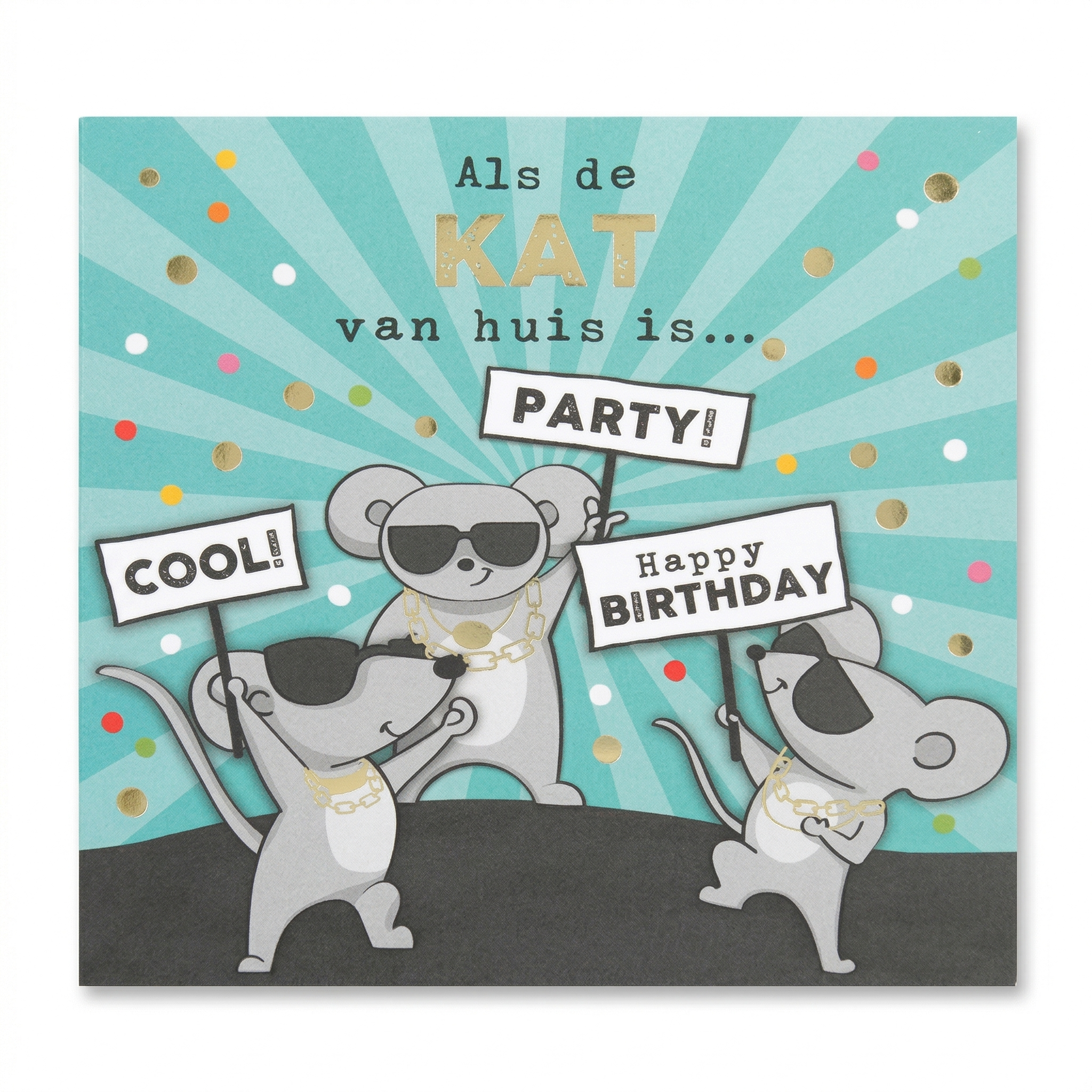 Kaart - Pop-up, licht & muziek - Als de kat van huis is - 029A.