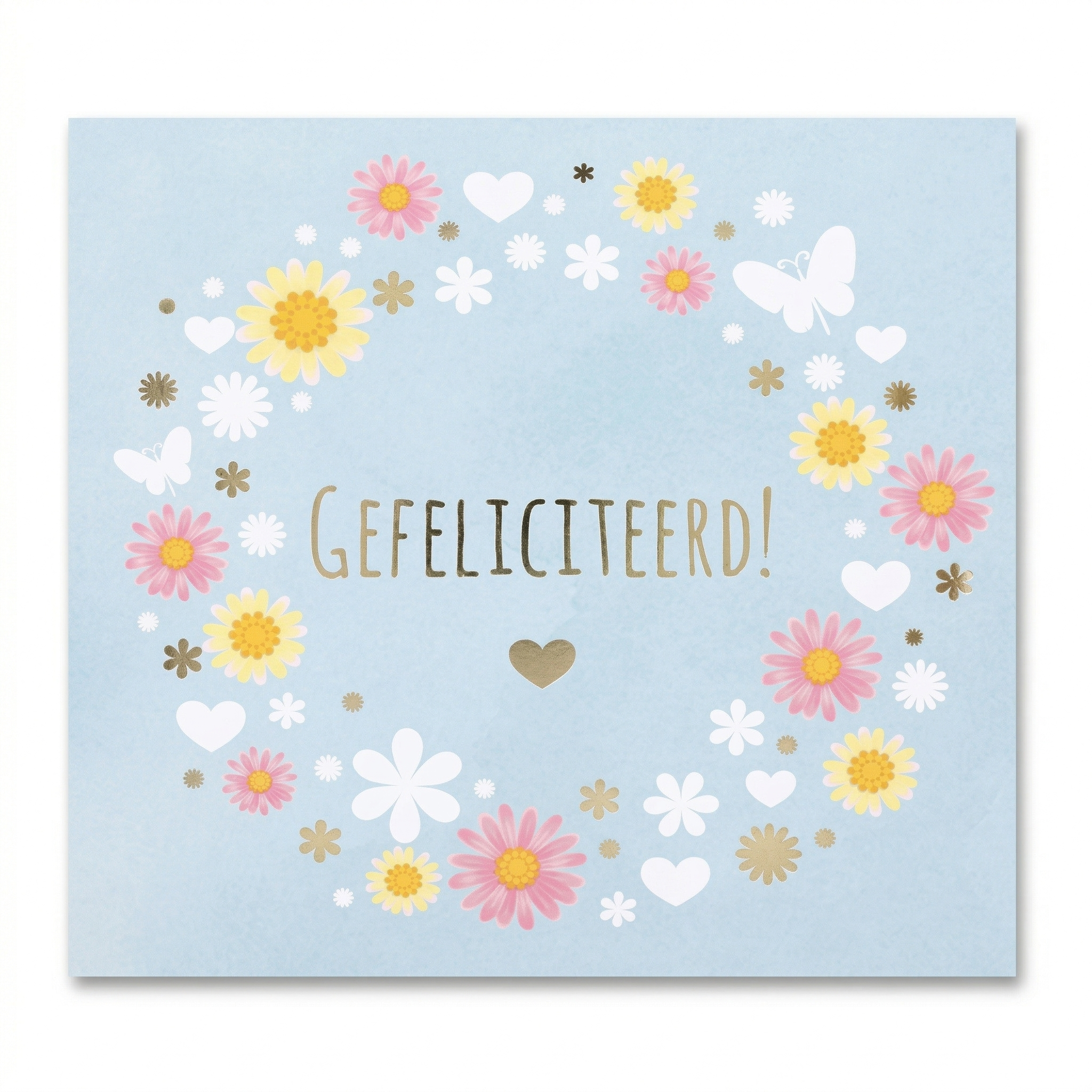 Kaart - Pop-up, licht & muziek - Gefeliciteerd, bloemen - 050A.