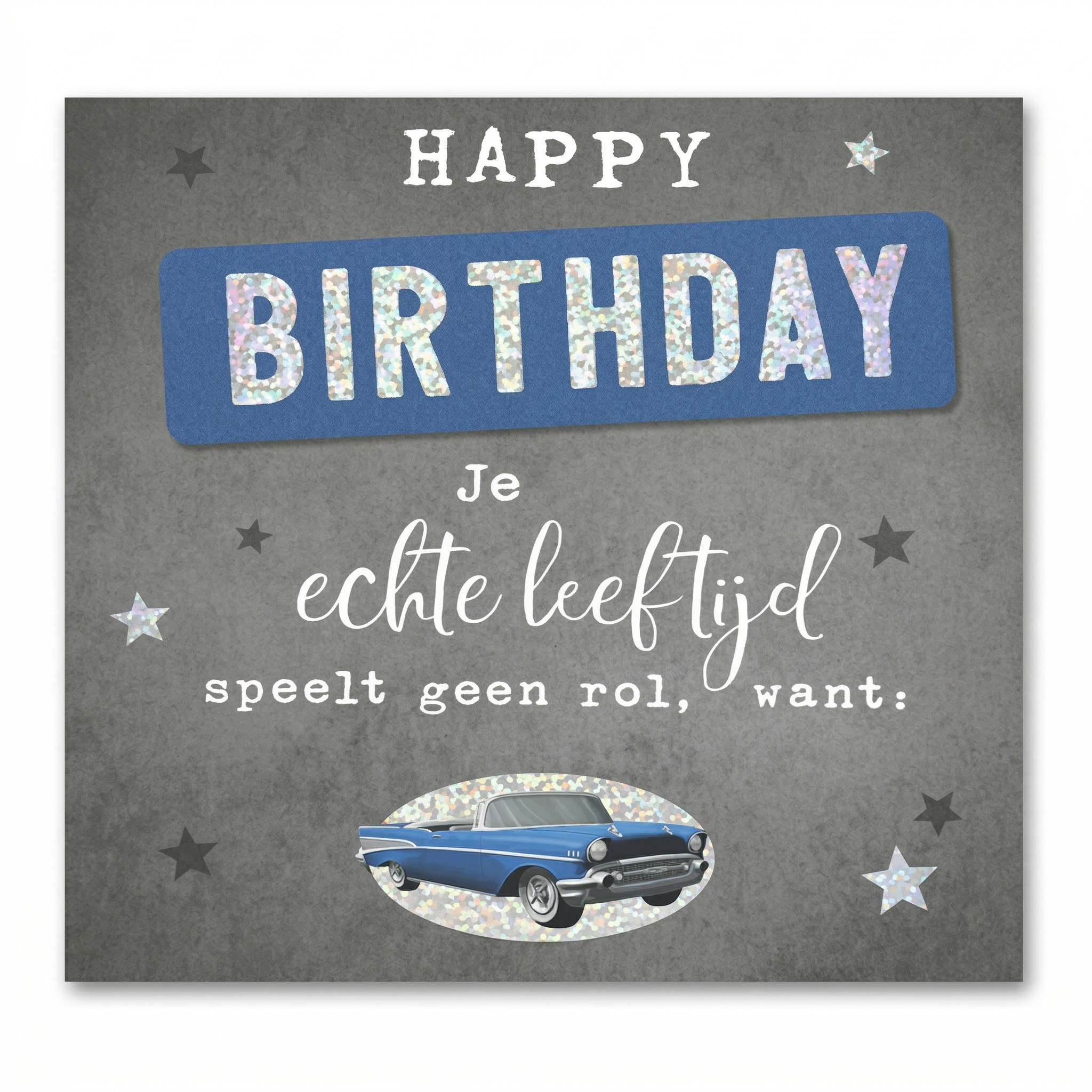 Kaart - Pop-up, licht & muziek - Happy Birthday, je echte leeftijd - 041A.