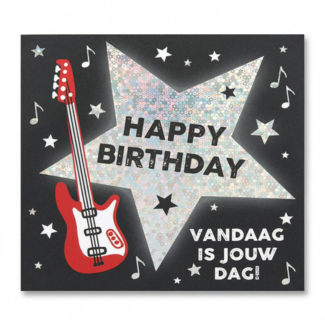 Depesche Kaart - Pop-up, licht & muziek - Happy Birthday, vandaag is jouw dag - 017A.