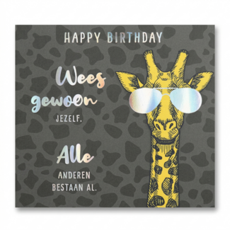 Depesche Kaart - Happy birthday, wees gewoon jezelf - Pop-up, licht & muziek - 056A.