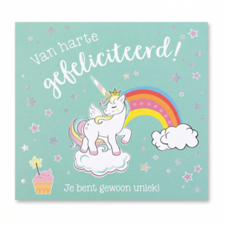 Depesche Kaart - Pop-up, licht & muziek - Van harte gefeliciteerd! Je bent gewoon uniek! - 052A.