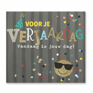 Depesche Kaart - Pop-up, licht & muziek - Voor je verjaardag, smiley - 016A.