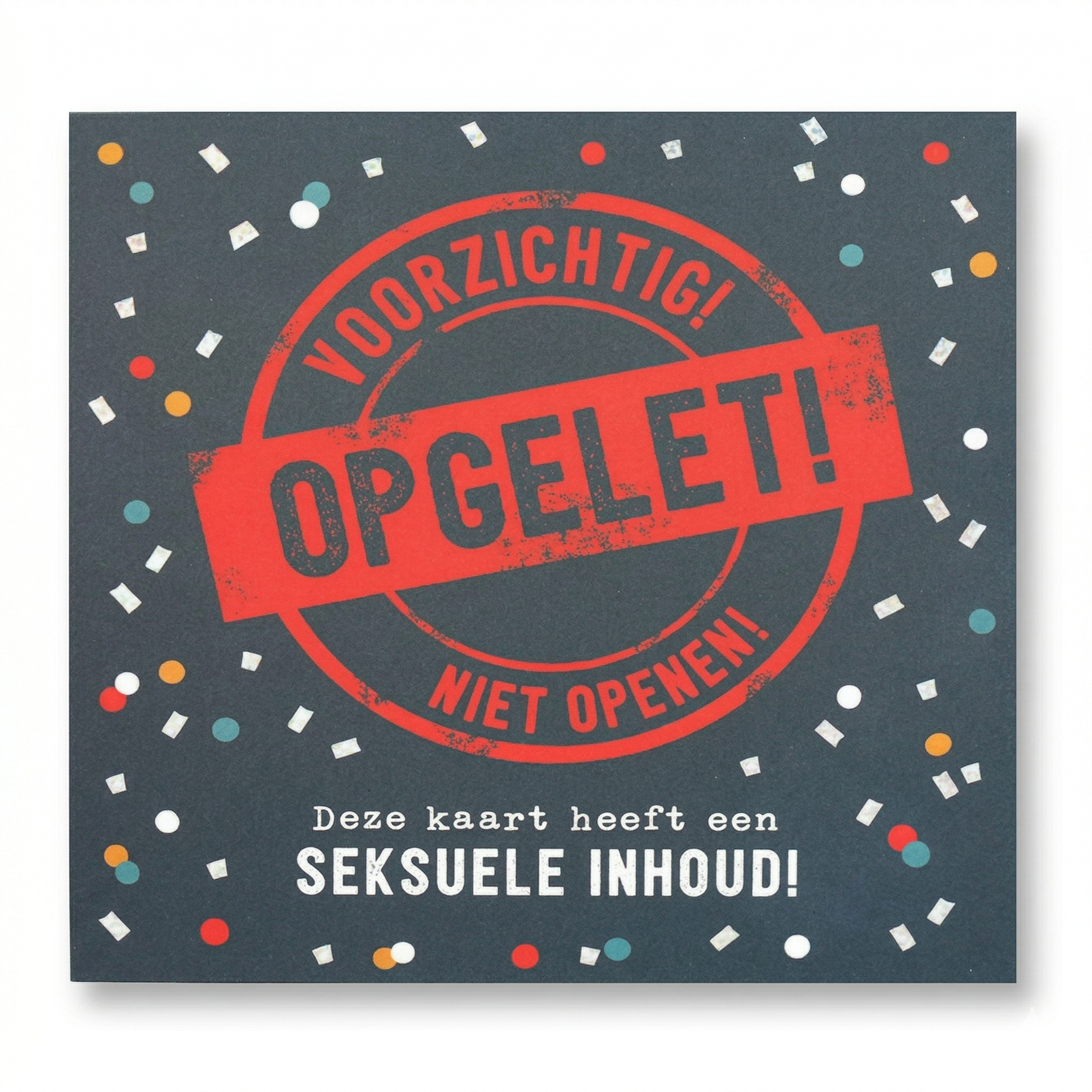 Kaart - Pop-up, licht & muziek - Voorzichtig! Opgelet! Niet openen! - 034A.