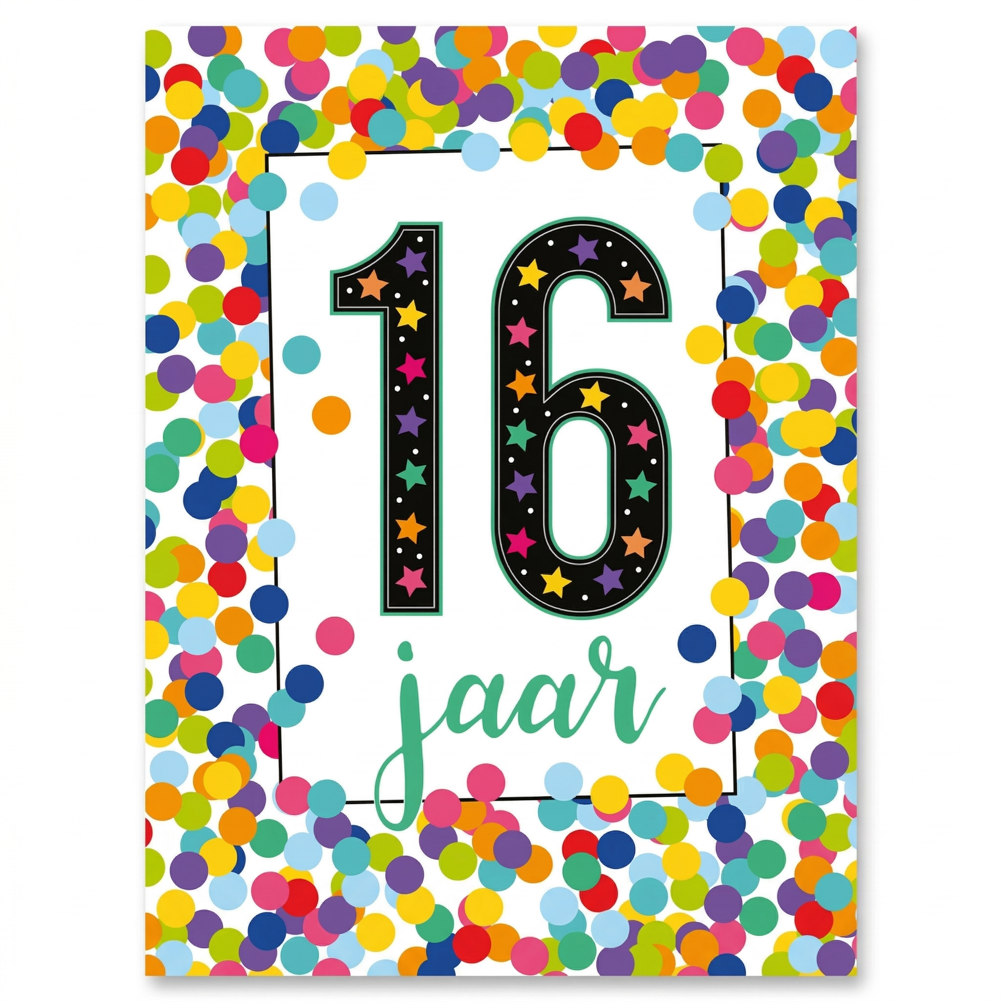 Kaart - A4 formaat - 16 jaar - MAX027