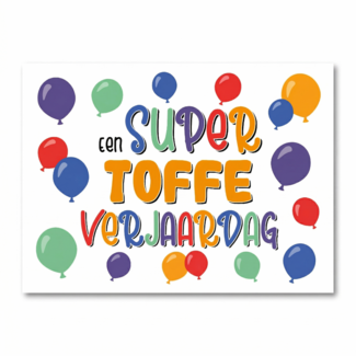 Artige Kaart - Een super toffe verjaardag - Eyecandy - EC15-D