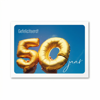 PaperClip Kaart - Gefeliciteerd! 50 jaar - Photo factory - MBE.6002