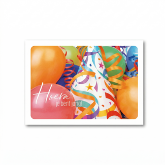 PaperClip Kaart - Hoera je bent jarig! - Photo factory - MBE.6004