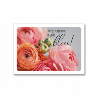 Paperclip Kaart - Photo factory - Vier je verjaardag in volle bloei! - nr.06