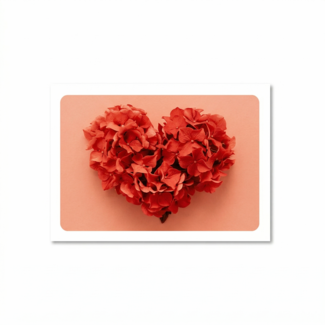 PaperClip Kaart - Bloemen hart - Photo factory - nr.46