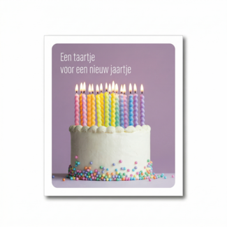 PaperClip Kaart - Een taartje voor een nieuw jaartje - Photo factory - VVE.6012