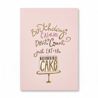 Paperclip Kaart - Words up - Birthday calories don't count - GBA.0005