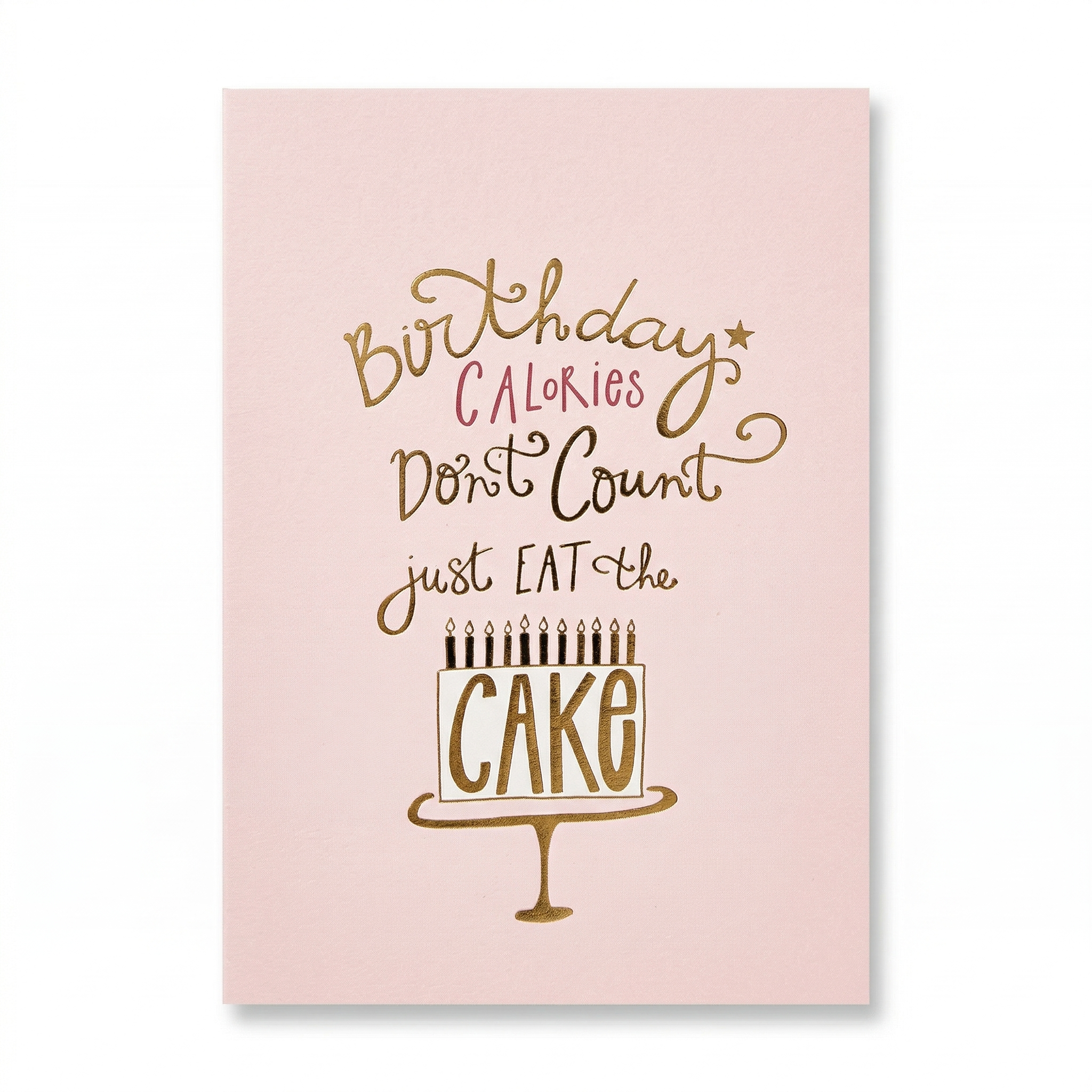Kaart - Words up - Birthday calories don't count - GBA.0005