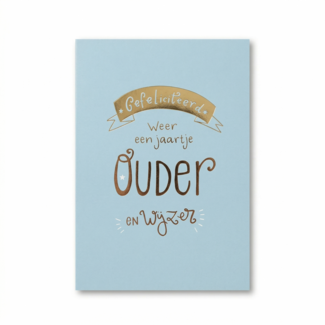 Paperclip Kaart - Words Up - Gefeliciteerd weer een jaartje ouder - GBE.0003