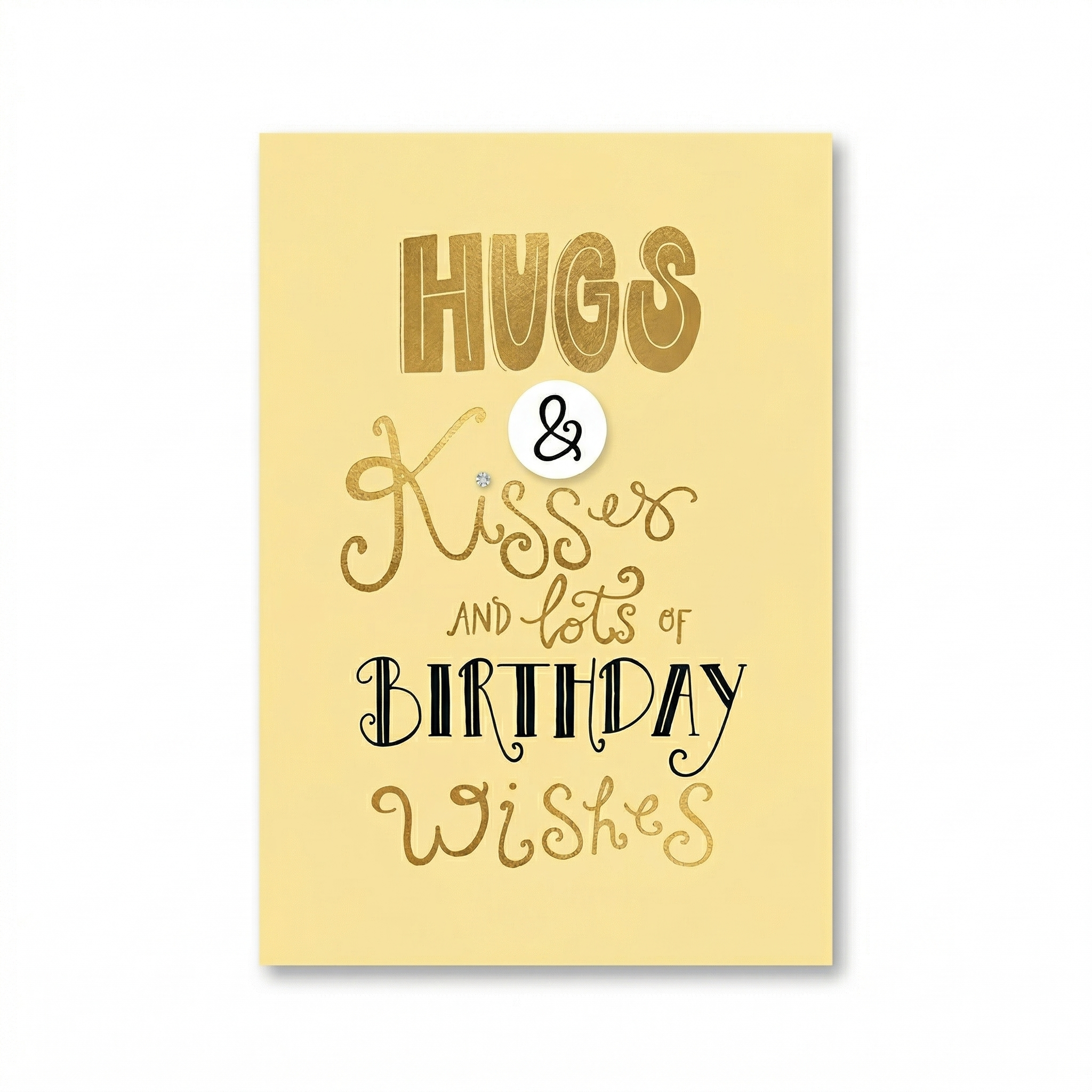 Kaart - Words up - Hugs & kisses and lots of Birthday wishes - GBA.0001