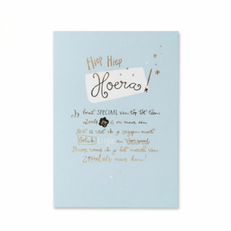 Paperclip Kaart - Words Up - Hiep hiep hoera! - GBE.0012