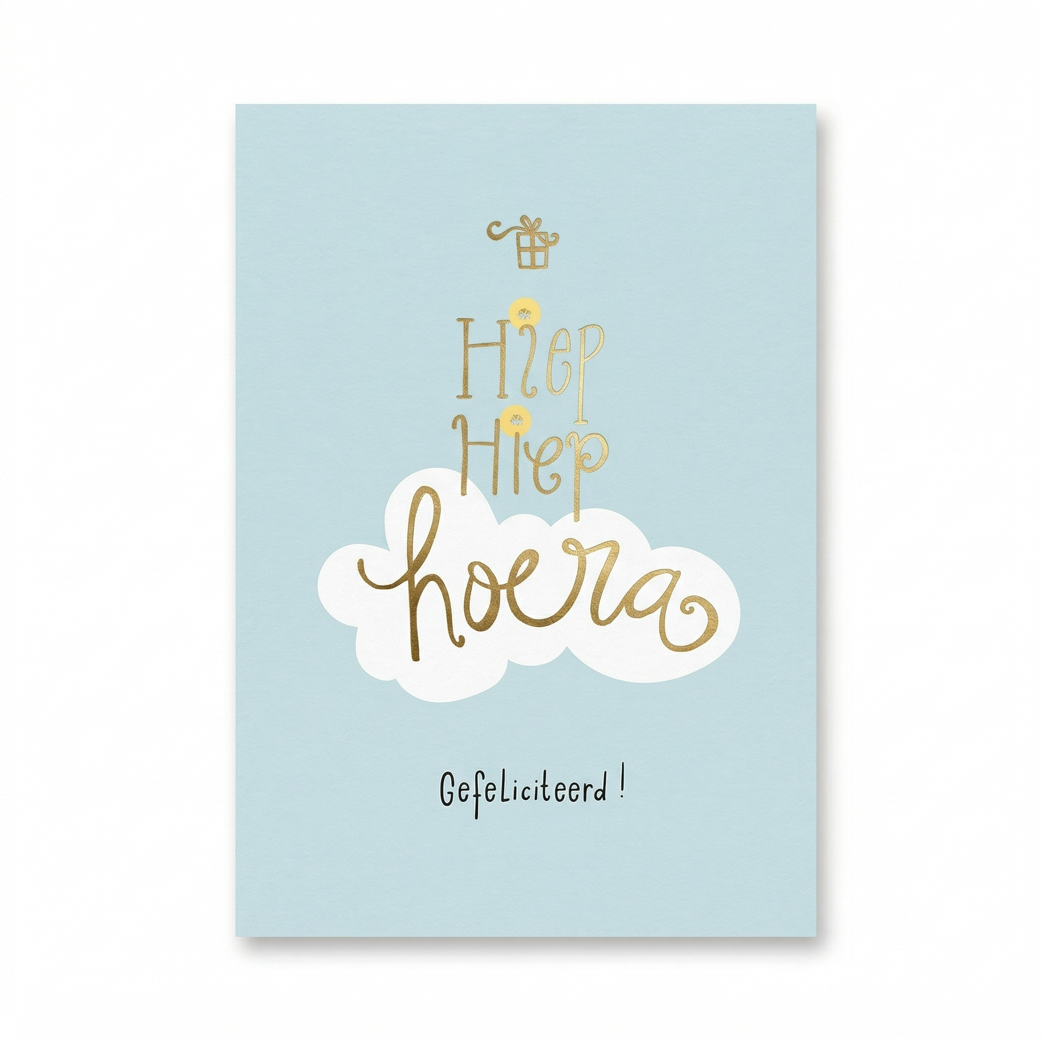 Kaart - Words up - Hiep hiep hoera, gefeliciteerd! - GBE.0008