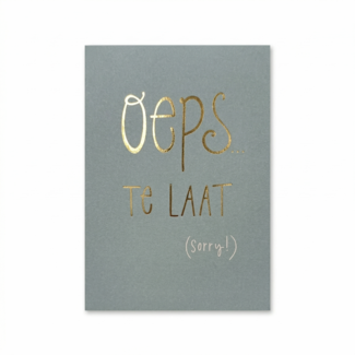 Paperclip Kaart - Words up - Oeps... te laat - GBE.0013