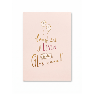 Paperclip Kaart - Words Up - Lang zal je leven in de gloriaaaa! - GBE.0016