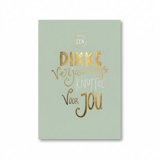 Paperclip Kaart - Words up - Een dikke verjaardags knuffel voor jou - GBE.0015