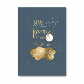 Paperclip Kaart - Words up - Blaas de kaarsjes maar uit - GBE.0014