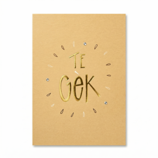 Paperclip Kaart - Words up - Te gèk - GBE.0019