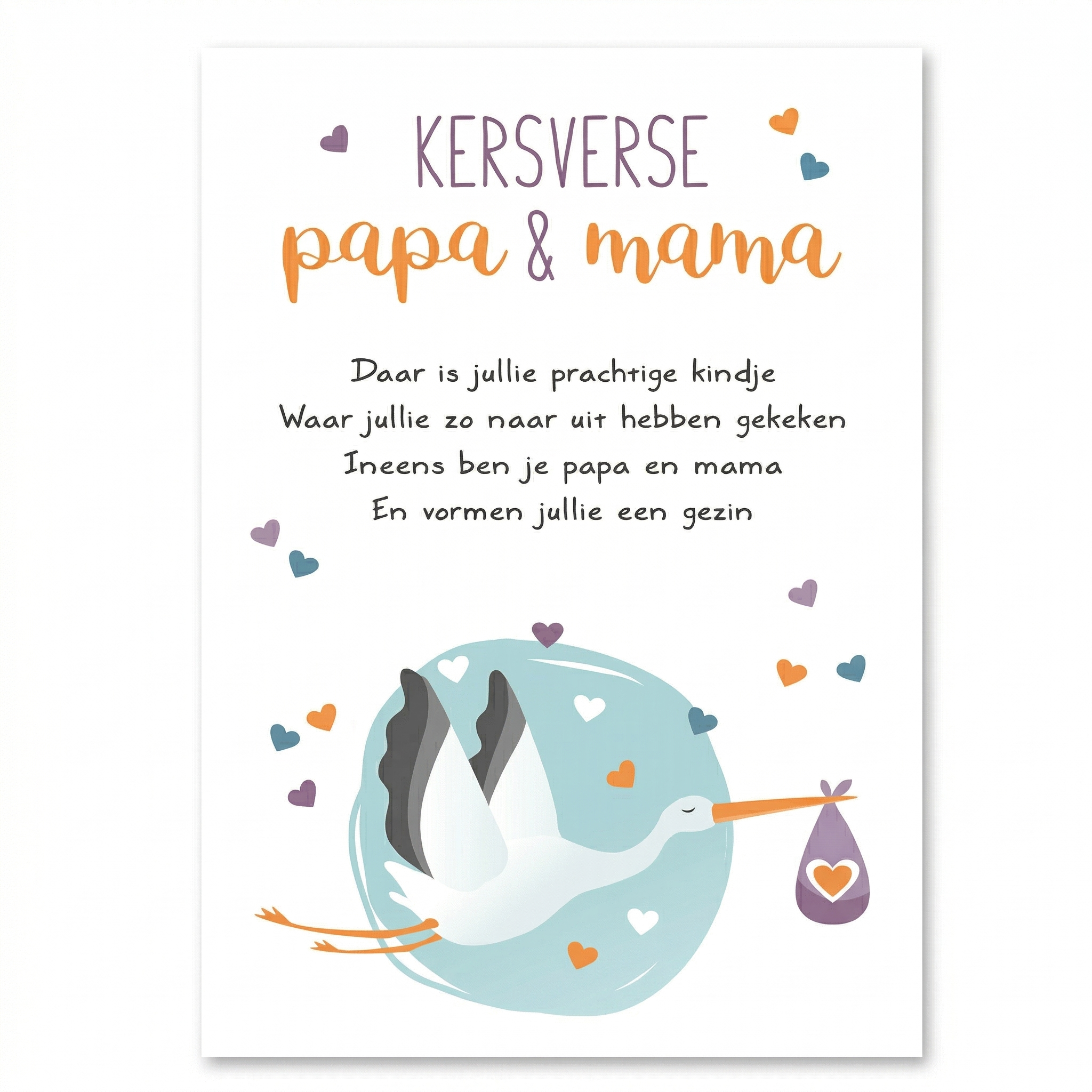 Kaart - Artige - Intense - Kersverse papa & mama - TE003-C