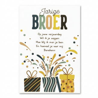 Artige Kaart - Intense - Jarige broer - TE045-E
