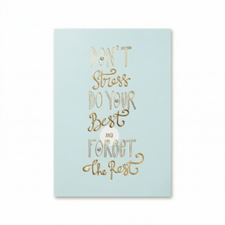 Paperclip Kaart - Words up - Don't stress do your best - GBA.0025