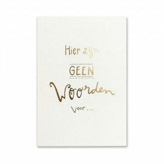 Paperclip Kaart - Words up - Hier zijn geen woorden voor... - GBE.0036