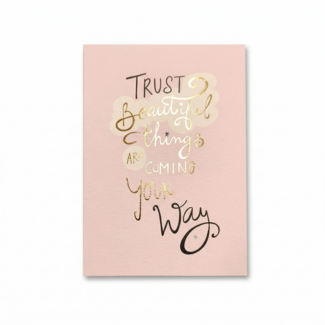 Paperclip Kaart - Words up - Trust beautiful things are coming your way- GBA.0032