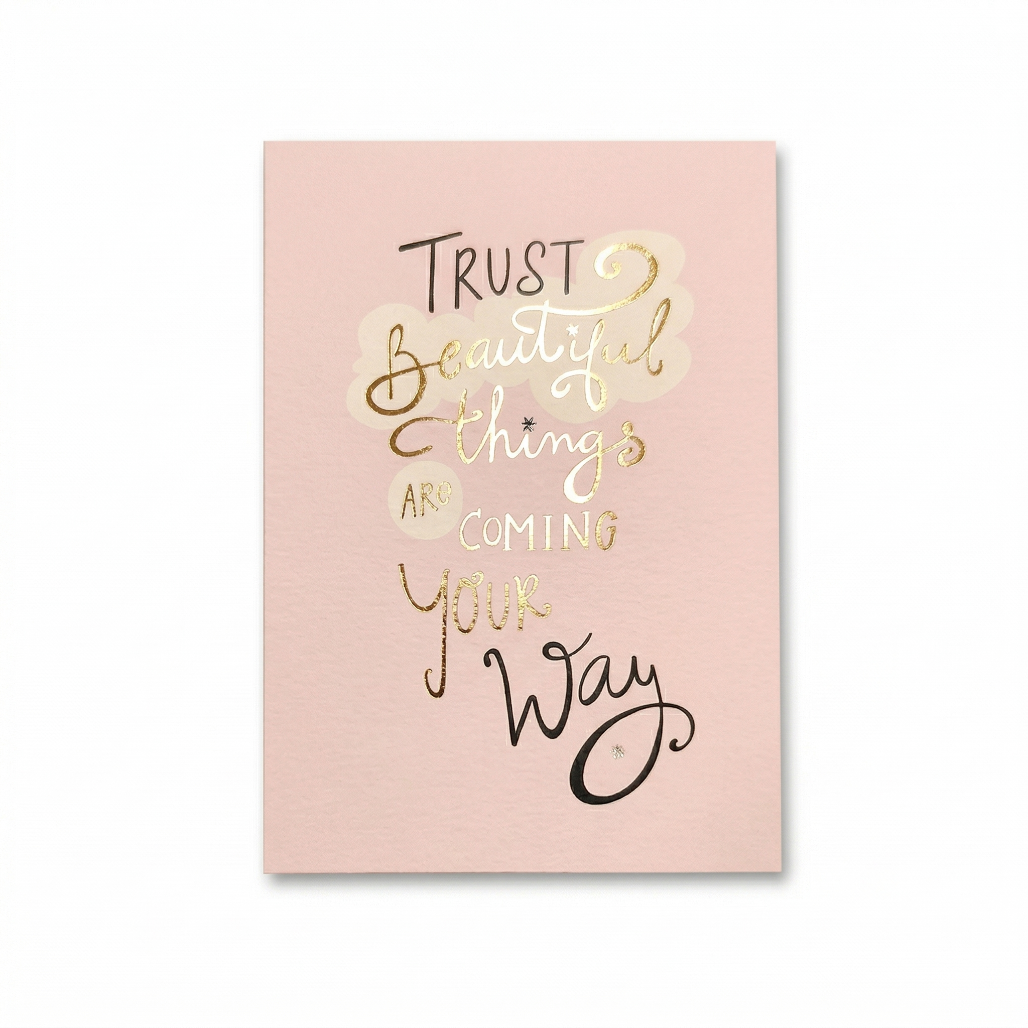 Kaart - Words up - Trust beautiful things are coming your way- GBA.0032