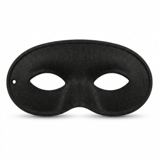 Haza-Witbaard Oogmasker - Domino - Zwart