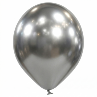 Belbal Ballonnen - Luxe - Glanzend zilver - Metallic - 30cm - 100st.