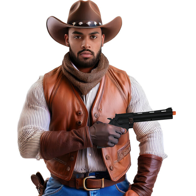 Pistool - Zwart - 32cm - Niet voor klappertjes