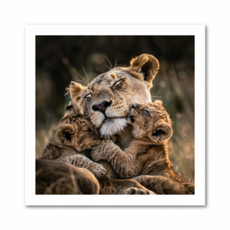 Paperclip Kaart - Paperclip - Call of the wild - Leeuwin met welpen - VB0.0003