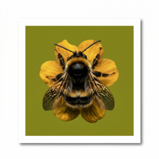 Paperclip Kaart - Paperclip - Call of the wild - Bij op gele bloem - VB0.0018