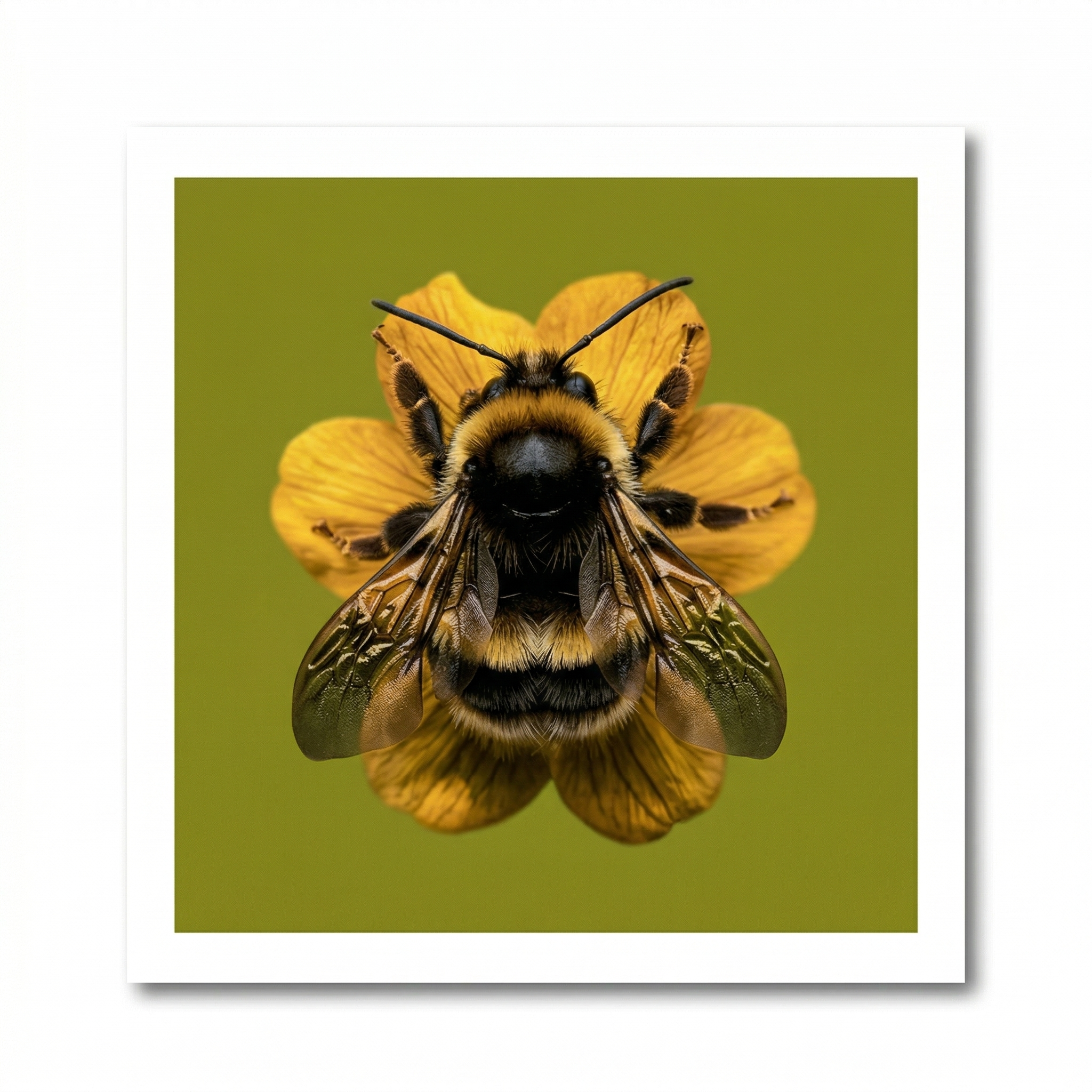 Kaart - Paperclip - Call of the wild - Bij op gele bloem - VB0.0018