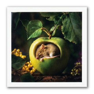 Paperclip Kaart - Paperclip - Call of the wild - Muisje in een appel - VB0.0034