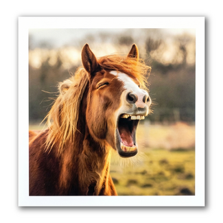 Paperclip Kaart - Paperclip - Call of the wild - Lachend paard - VB0.0038