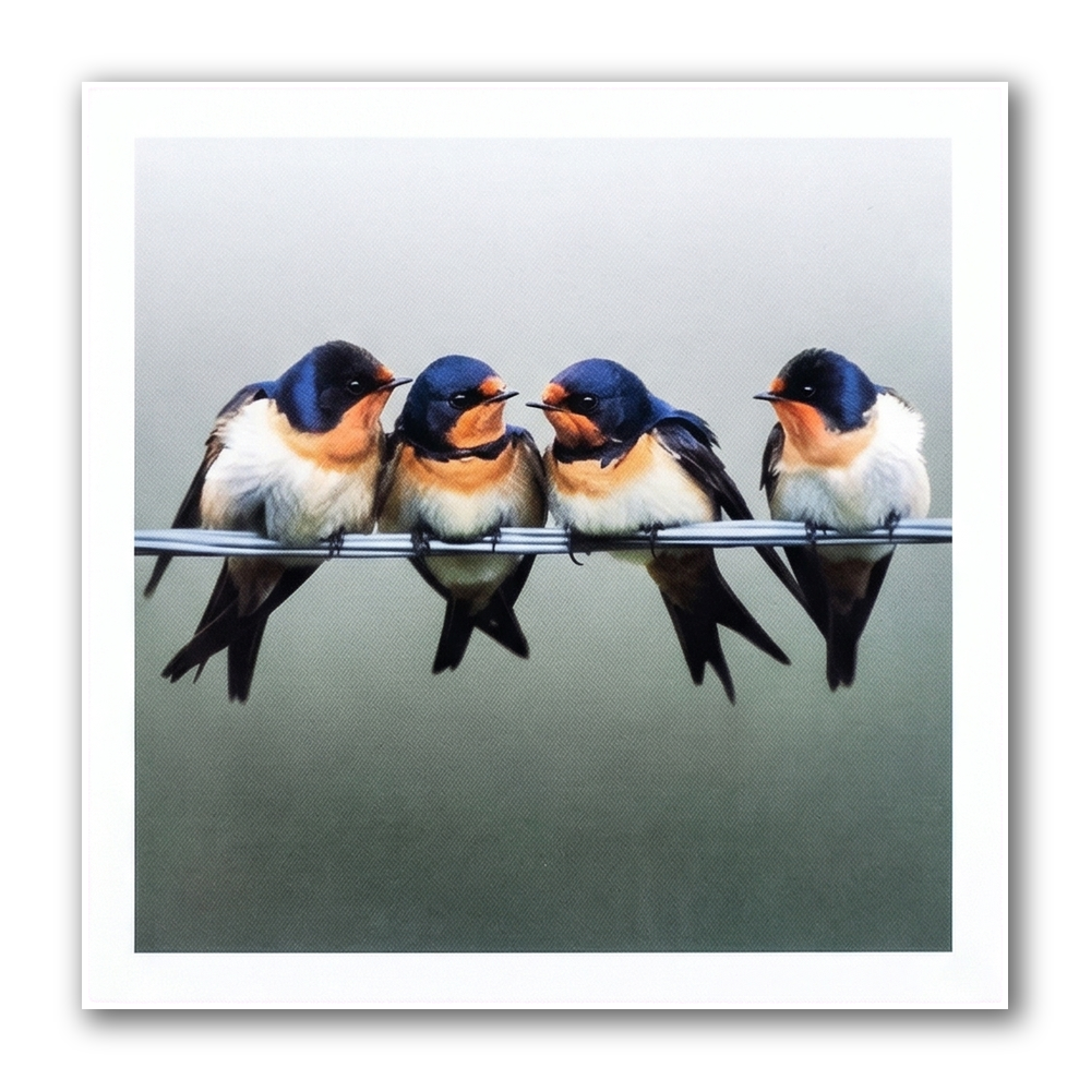 Kaart - Paperclip - Call of the wild - Vogels op een lijn - VBO.0025